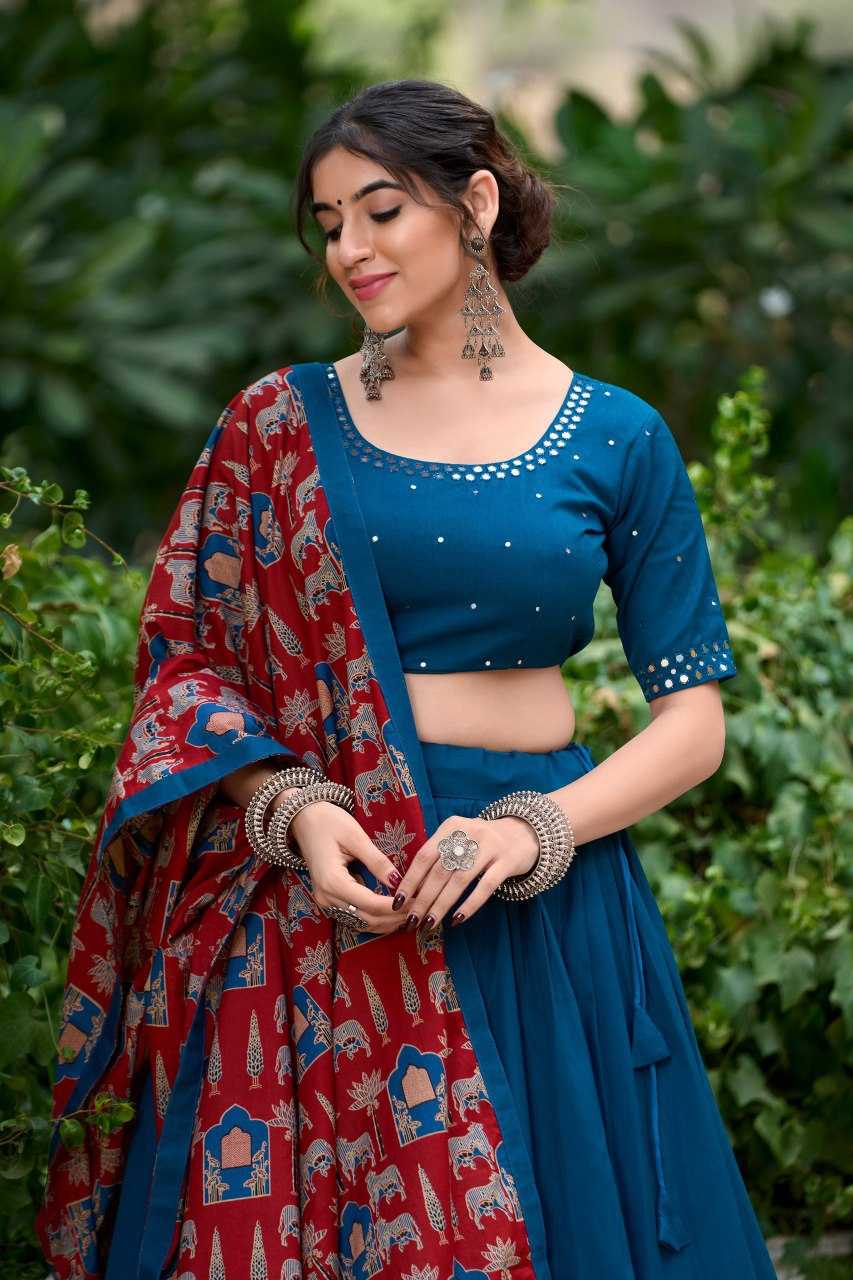 Ynf Pure Cotton KESH134 1697 Lehengas Festive Collections Wholesale Fancy Lehenga Chaniya Choli Gota Patti Lehenga Navratri Chaniya Choli Manufacturer- Kapda Export
