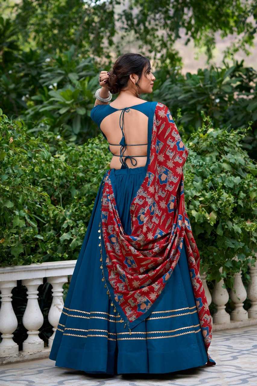 Ynf Pure Cotton KESH134 1697 Lehengas Festive Collections Wholesale Fancy Lehenga Chaniya Choli Gota Patti Lehenga Navratri Chaniya Choli Manufacturer- Kapda Export