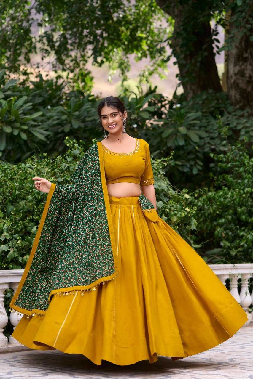 Ynf Pure Cotton KESH134 1697 Lehengas Festive Collections Wholesale Fancy Lehenga Chaniya Choli Gota Patti Lehenga Navratri Chaniya Choli Manufacturer- Kapda Export