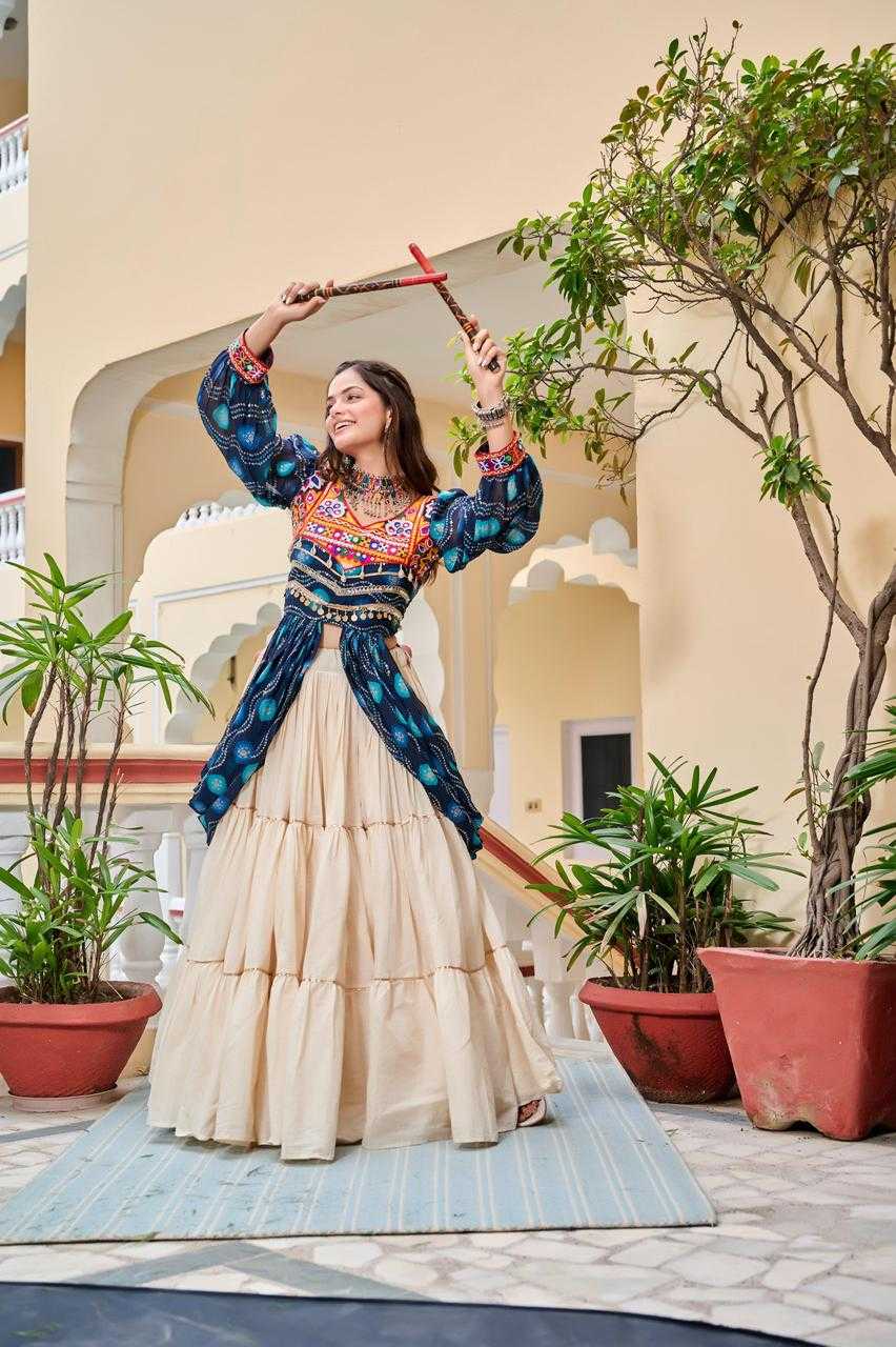 Ynf Pure Cotton KESH481 Gamathi Lehengas Festive Collections Wholesale Mirror Work Lehenga Heavy Lehenga Navratri Chaniya Choli Manufacturer- Kapda Export