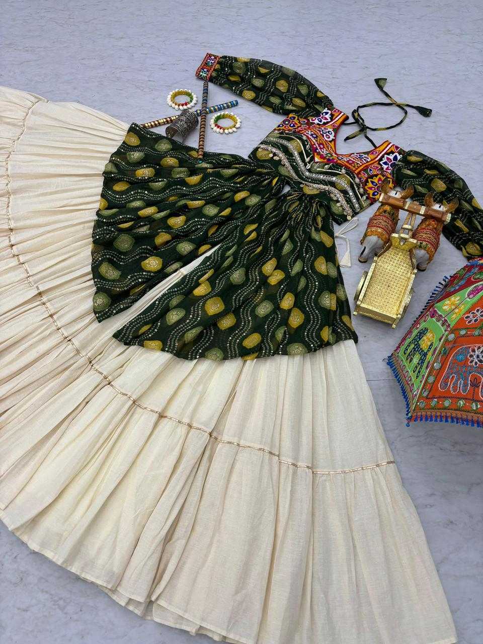 Ynf Pure Cotton KESH481 Gamathi Lehengas Festive Collections Wholesale Mirror Work Lehenga Heavy Lehenga Navratri Chaniya Choli Manufacturer- Kapda Export