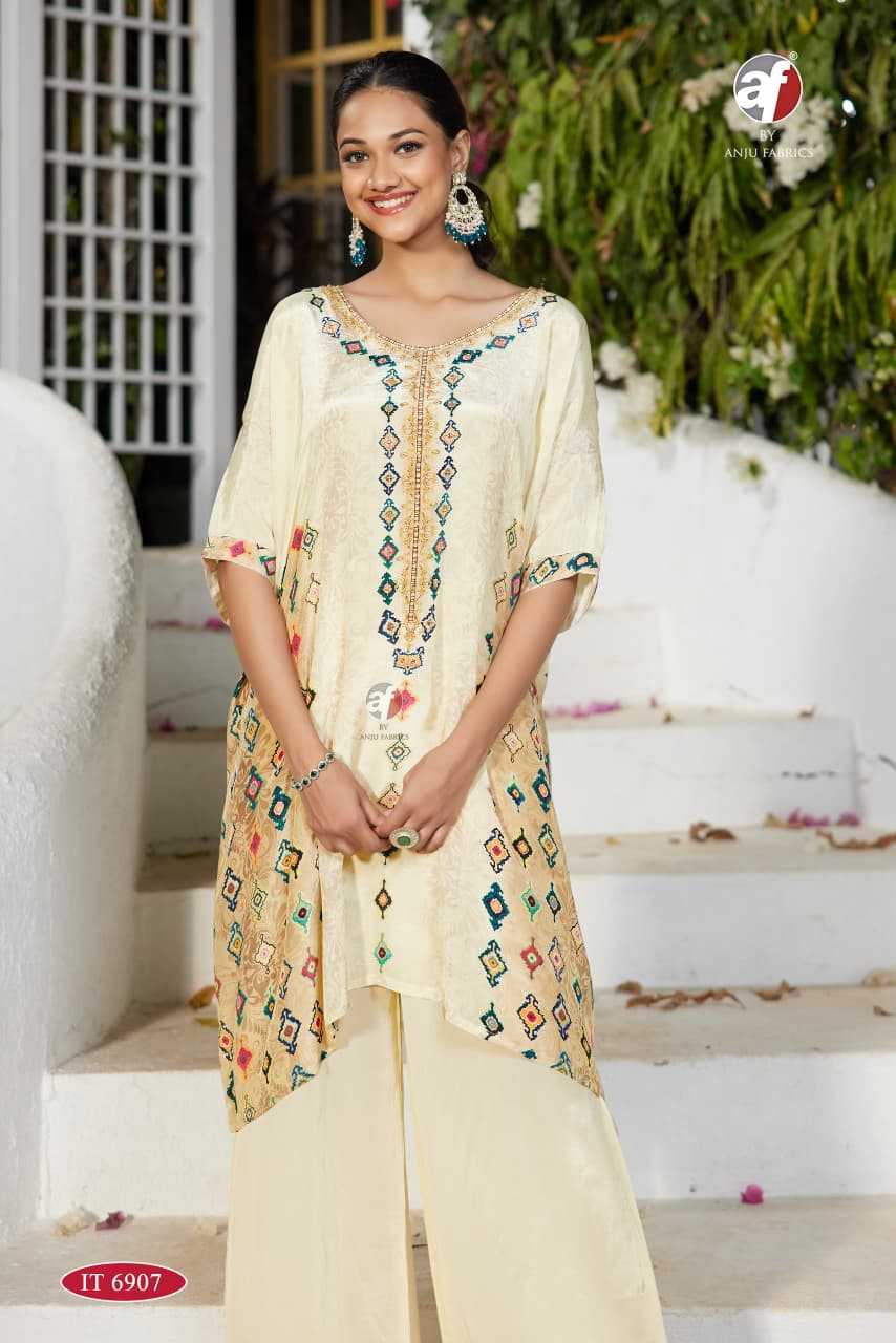 Ynf Pure Crepe KESH448 IT-6906-07 Suits & Dresses Western Wears Festive Collections Wholesale Palazzo Suit Designer dresses Kaftan Dresses Manufacturer- Kapda Export