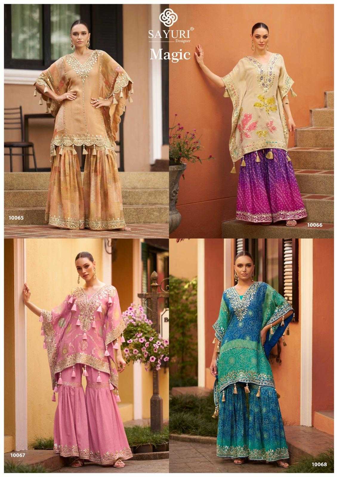 Ynf Pure Silk KESH481 SAYURI MAGIC Suits & Dresses Wholesale Designer dresses Silk Dresses Kaftan Dresses Manufacturer- Kapda Export