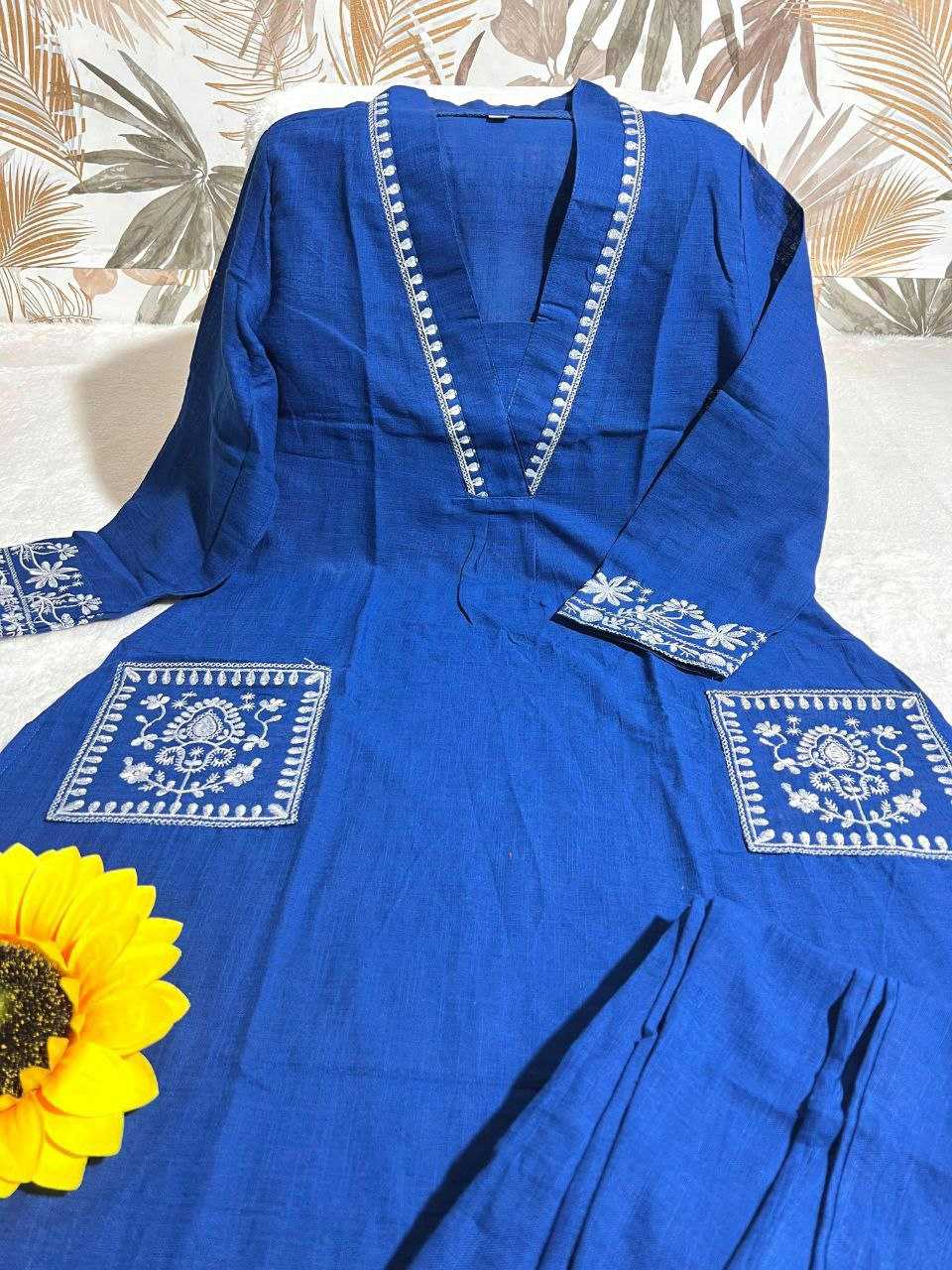 Ynf Pure Soft KESH613 POOJA Kurti Wholesale Embroidered Kurtis Fancy Kurtis Kurtis With Pockets Manufacturer- Kapda Export