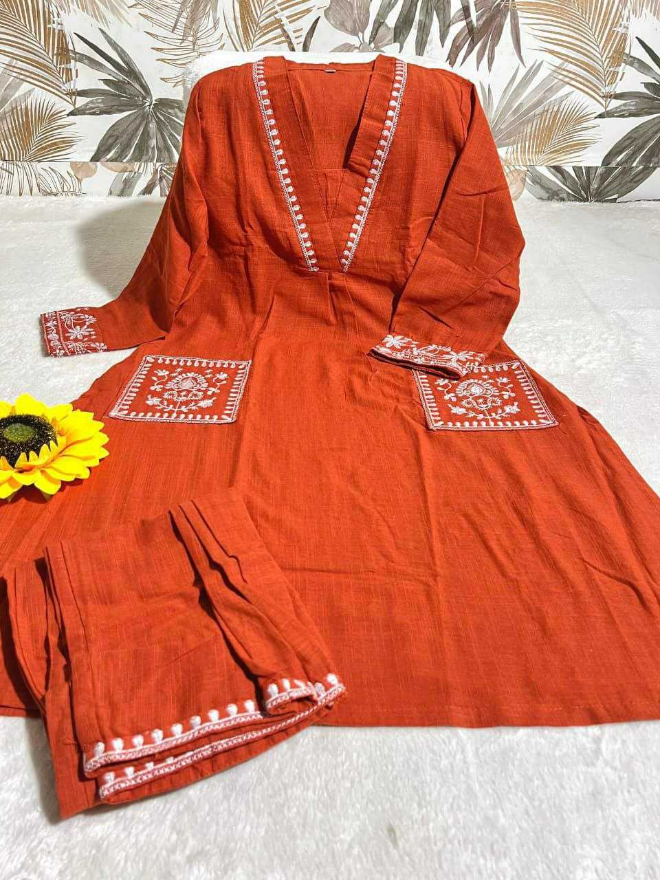 Ynf Pure Soft KESH613 POOJA Kurti Wholesale Embroidered Kurtis Fancy Kurtis Kurtis With Pockets Manufacturer- Kapda Export