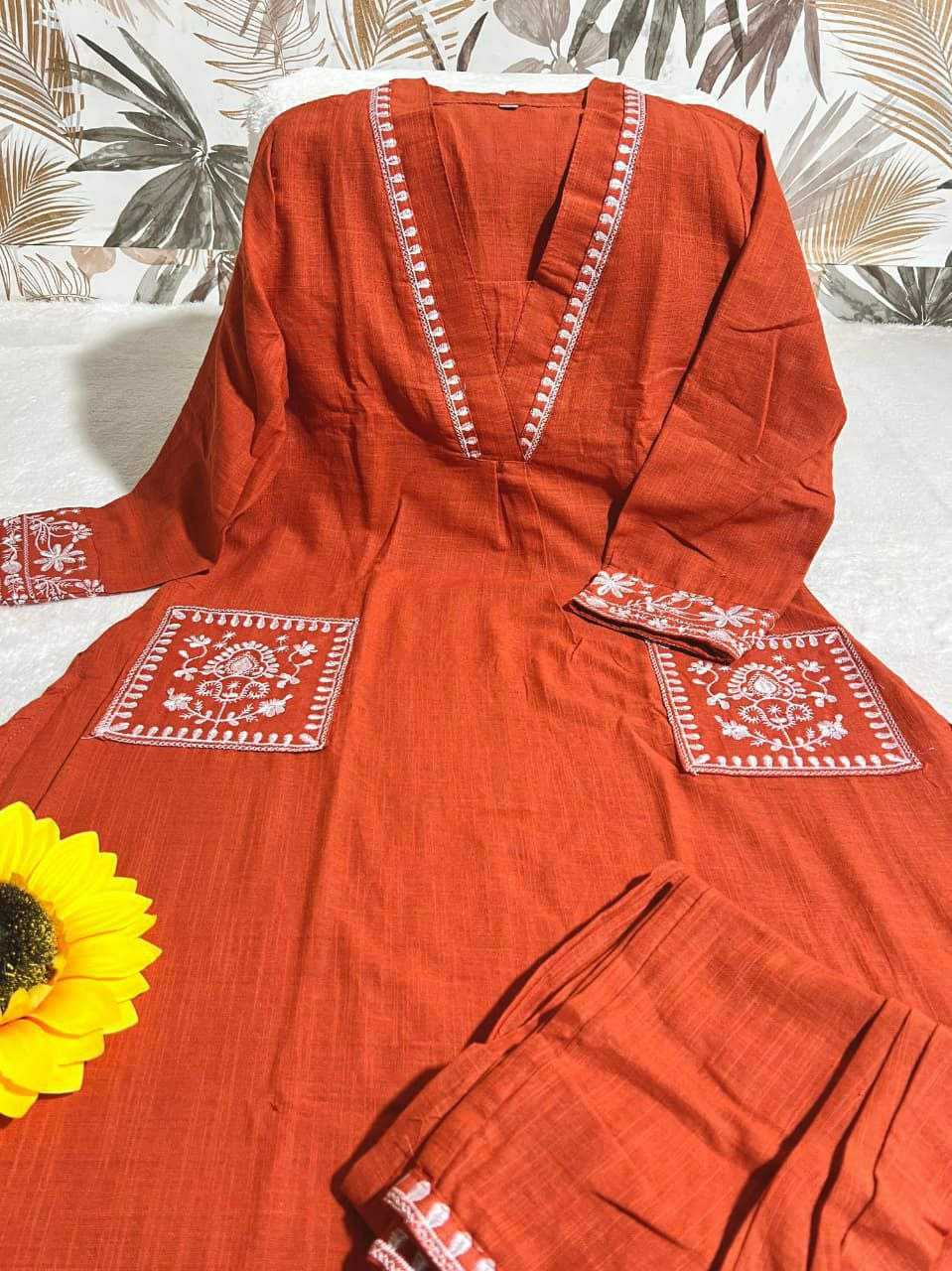 Ynf Pure Soft KESH613 POOJA Kurti Wholesale Embroidered Kurtis Fancy Kurtis Kurtis With Pockets Manufacturer- Kapda Export