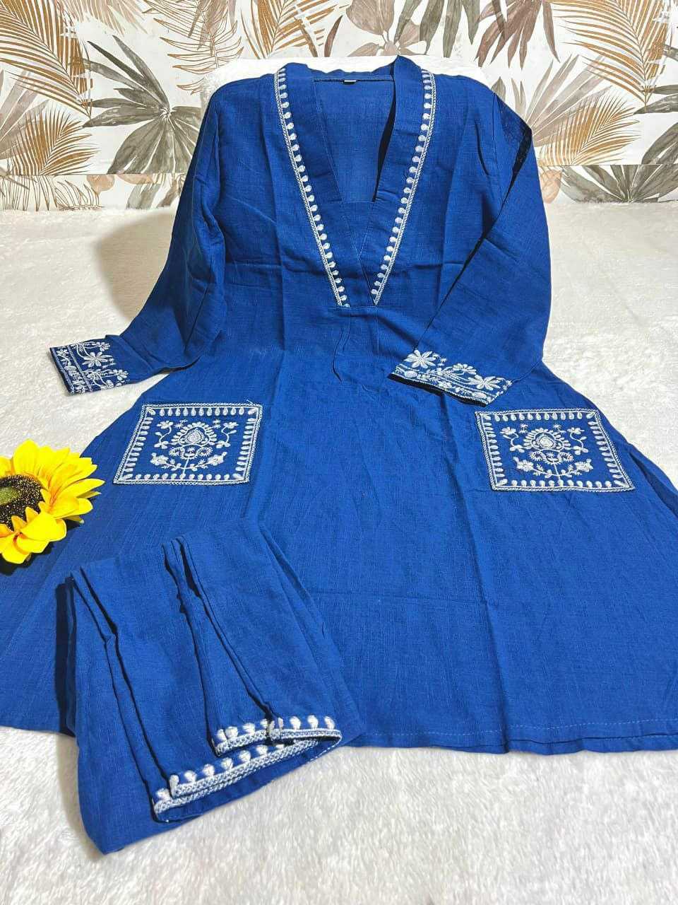 Ynf Pure Soft KESH613 POOJA Kurti Wholesale Embroidered Kurtis Fancy Kurtis Kurtis With Pockets Manufacturer- Kapda Export