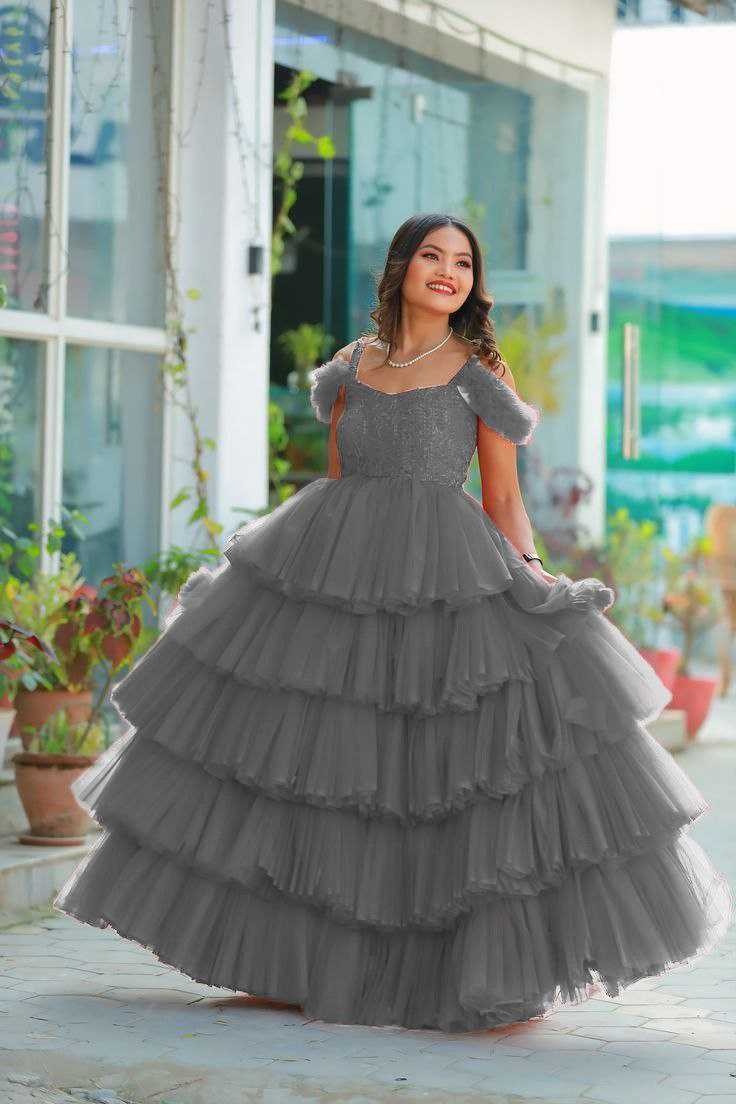 Ynf Pure Soft RIN157 PC-2149 Gowns Plus Size Collections Wholesale Fancy Gowns Net Gowns Designer Gowns Manufacturer- Kapda Export