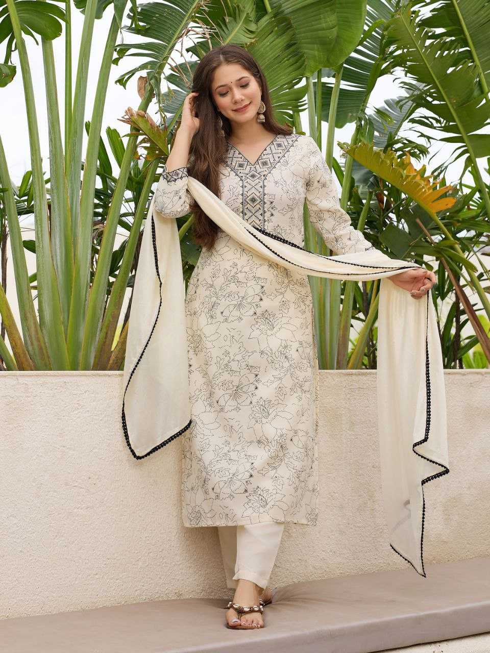 Ynf Rayon KESH529 REGINA Suits & Dresses Wholesale Ladies Silk Suit Party wear suits White Salwar Suit Manufacturer- Kapda Export
