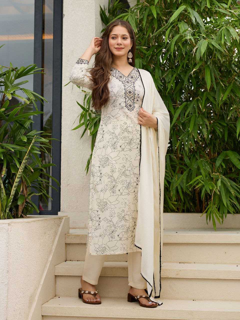 Ynf Rayon KESH529 REGINA Suits & Dresses Wholesale Ladies Silk Suit Party wear suits White Salwar Suit Manufacturer- Kapda Export