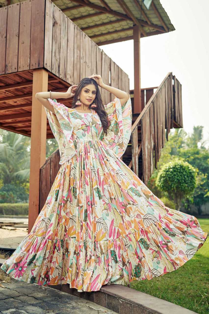 Ynf Rayon KESH530 LUCAYA CLORA VOL-101 Kurti Festive Collections Wholesale Rayon Kurtis Indo-Western Kurtis Party Wear Gown Style Kurtis Manufacturer- Kapda Export