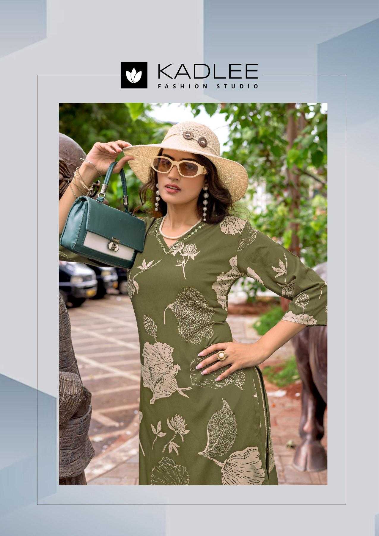 Ynf Rayon RIN190 KADLEE Rangoli vol 2 Setwise Collections Wholesale Kurtis Catalogs Manufacturer- Kapda Export