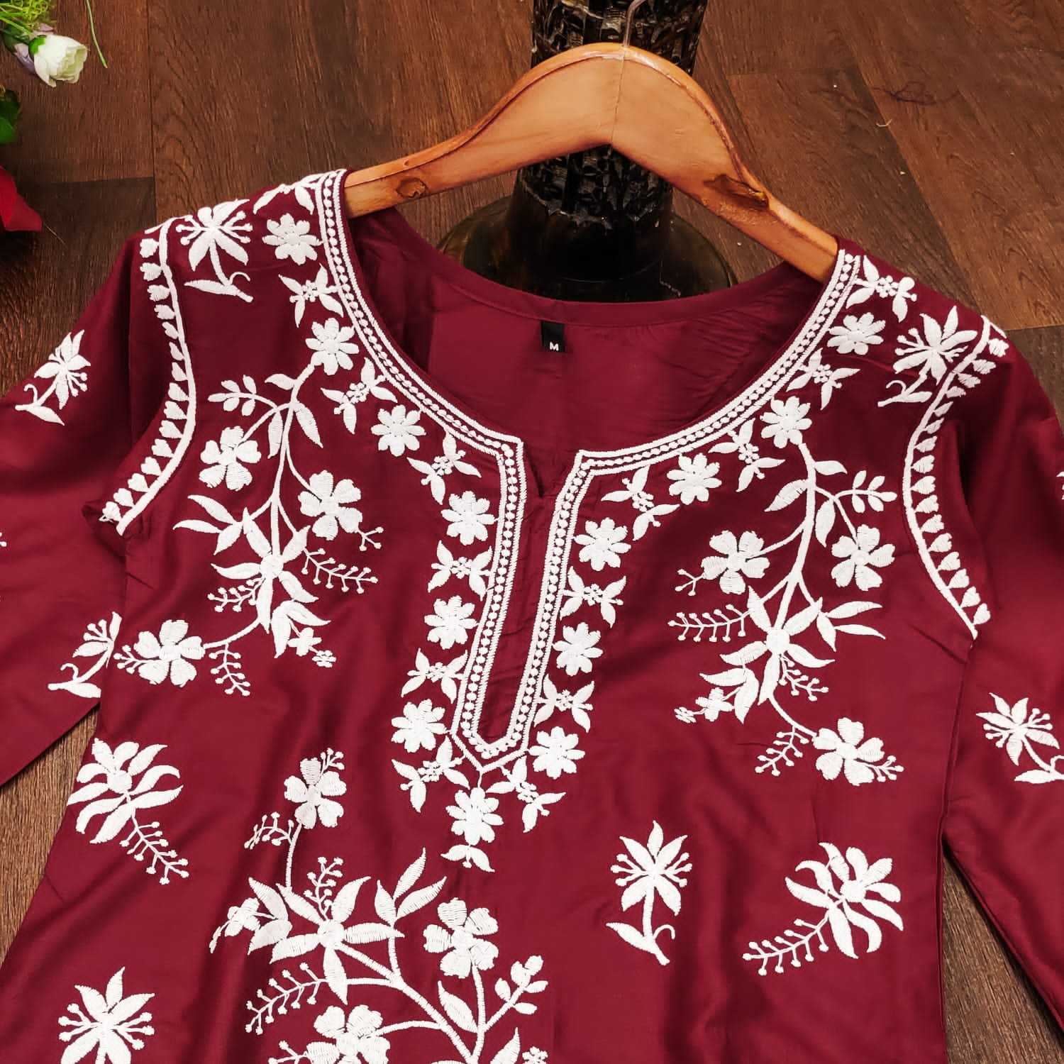 Ynf Reyon Cotton KESH502 MF-7792 Kurti Festive Collections Plus Size Collections Wholesale Cotton Kurtis Rayon Kurtis Chikankari Kurtis Manufacturer- Kapda Export