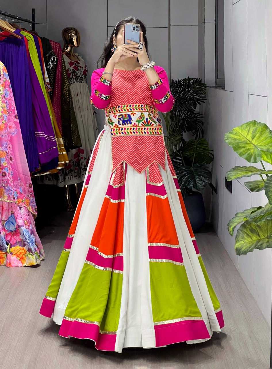 Ynf Reyon Cotton RIN119 PanGhat 8078 Lehengas Festive Collections Wholesale Fancy Lehenga Chaniya Choli Gota Patti Lehenga Navratri Chaniya Choli Manufacturer- Kapda Export