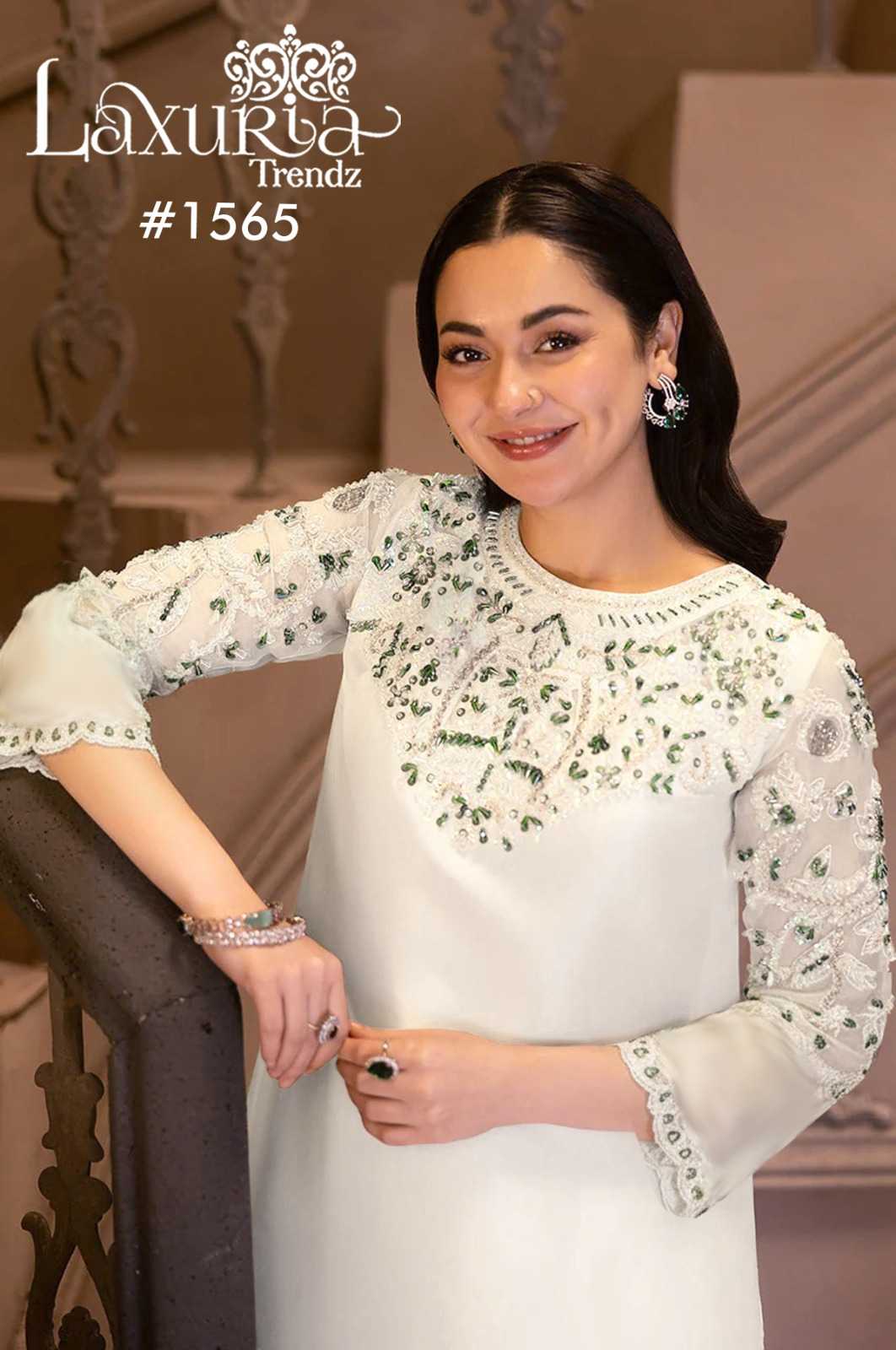 Ynf Satin KESH530 Laxuria 1565 Kurti Wholesale Designer Kurtis Tunic Kurti White Kurtis Manufacturer- Kapda Export