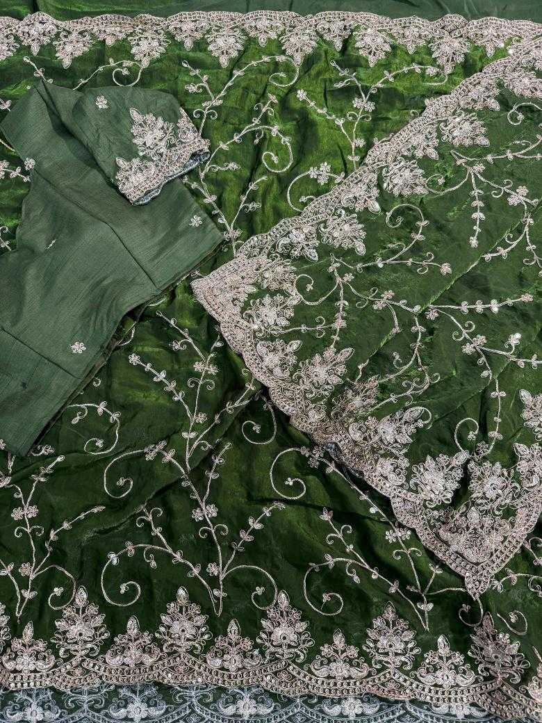 Ynf Satin RIN164 ALGAE Sarees Wholesale Designer Sarees Fancy Sarees Green Sarees Manufacturer- Kapda Export