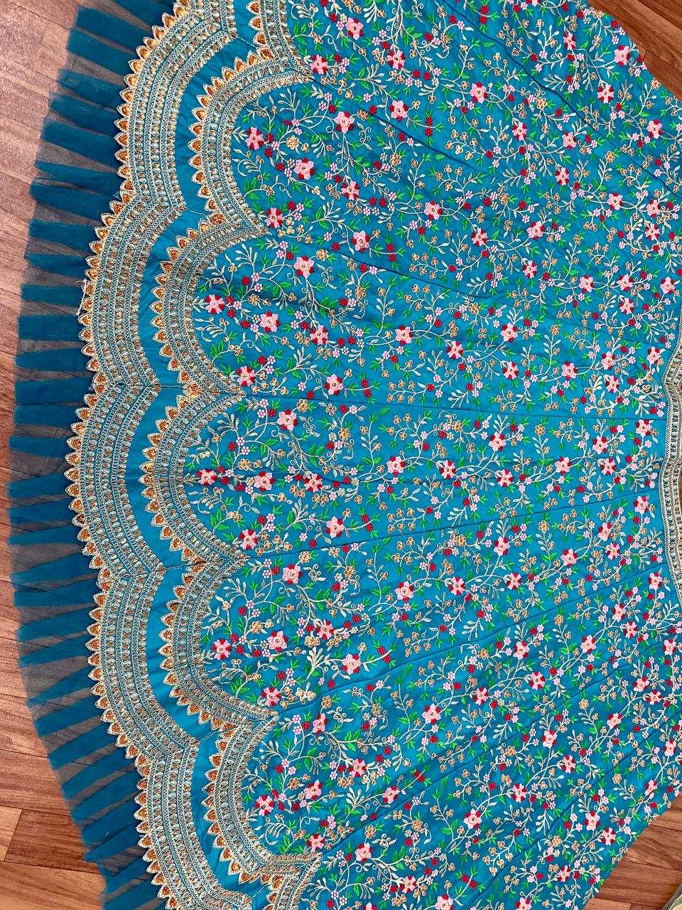 Ynf Satin Silk KESH528 299 Lehengas Wholesale Silk Lehenga Embroidered Lehenga Blue Lehenga Manufacturer- Kapda Export