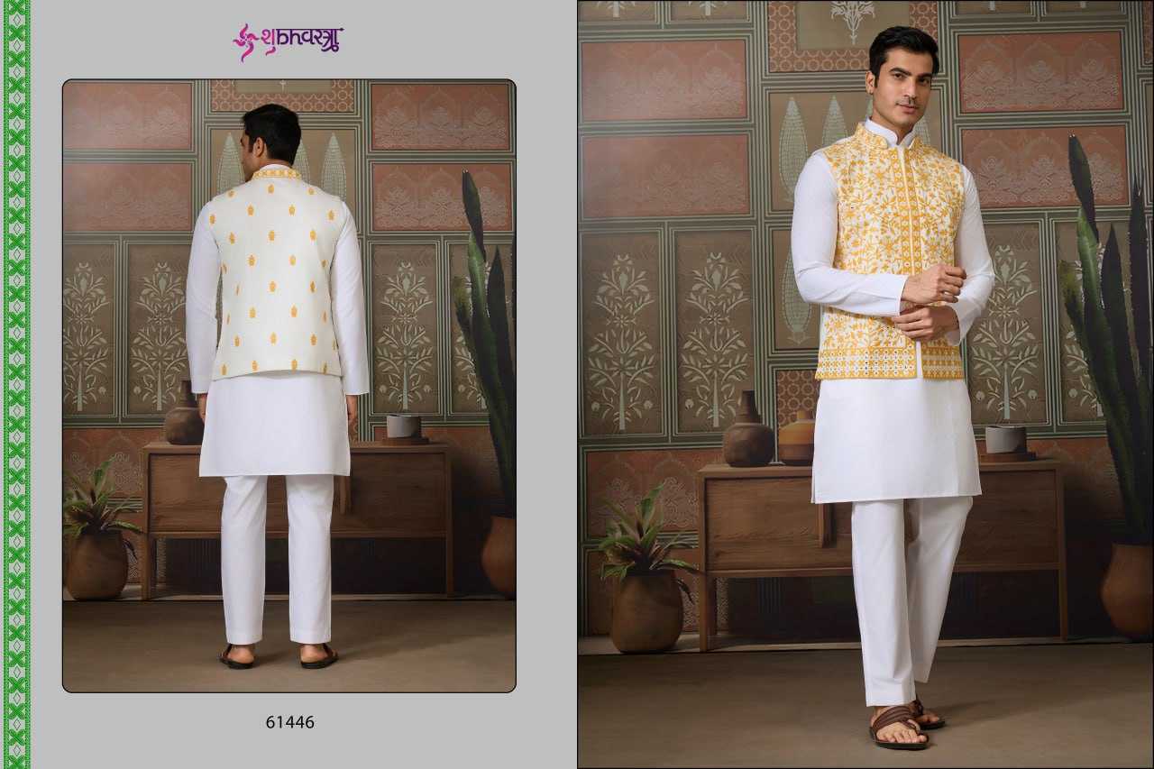 Ynf Silk RIN202 SHUBHVASTRA ROYAL-61441 Mens Wear Wedding Collections Festive Collections Wholesale Mens Kurtas Diwali Collections Kurta Set with Jacket Manufacturer- Kapda Export