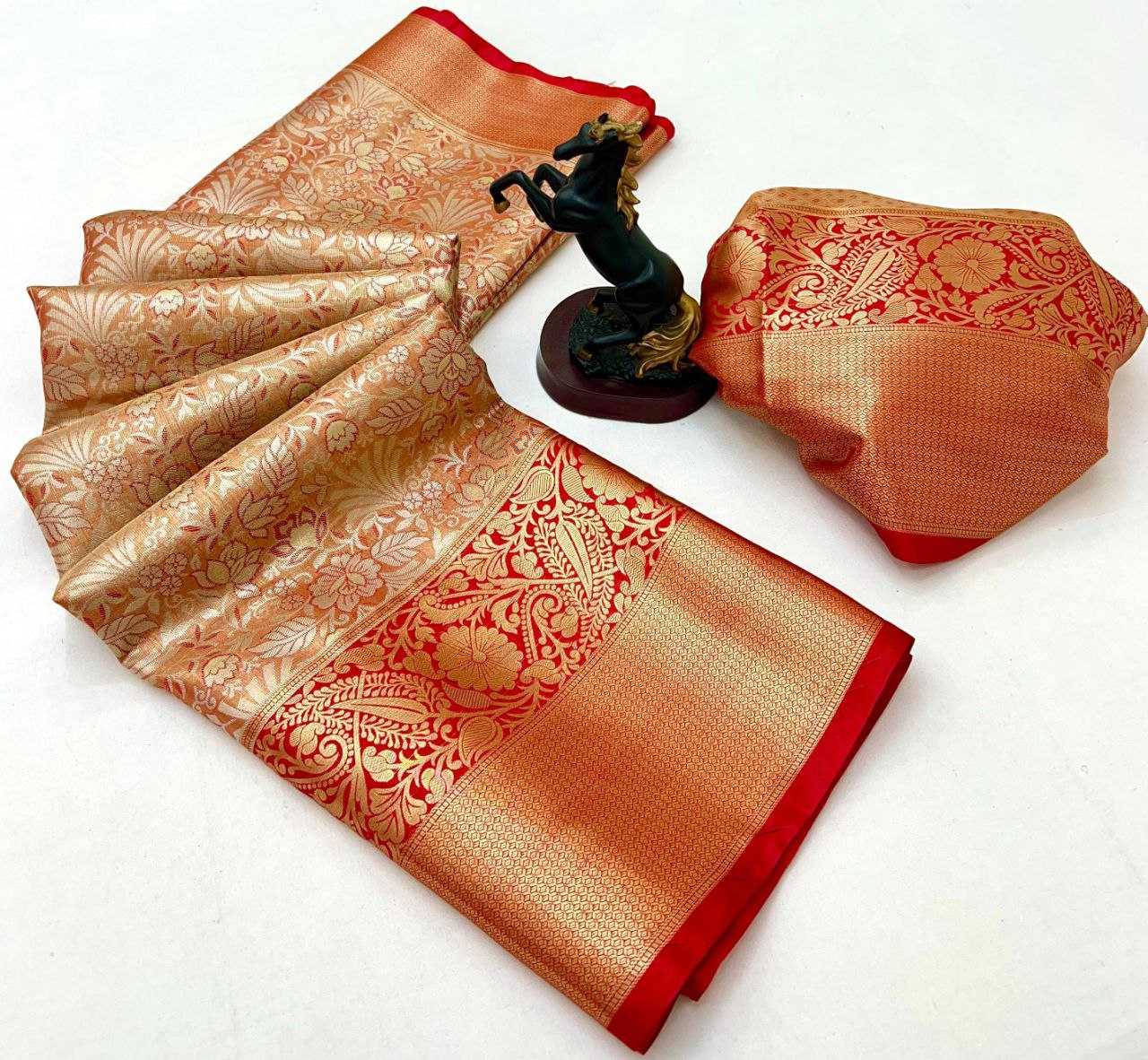 Ynf Silk RIN209 Kanchipuram Silk Sarees Wholesale Designer Silk Sarees Zari Border Silk Sarees Kanchipuram Silk Sarees Manufacturer- Kapda Export