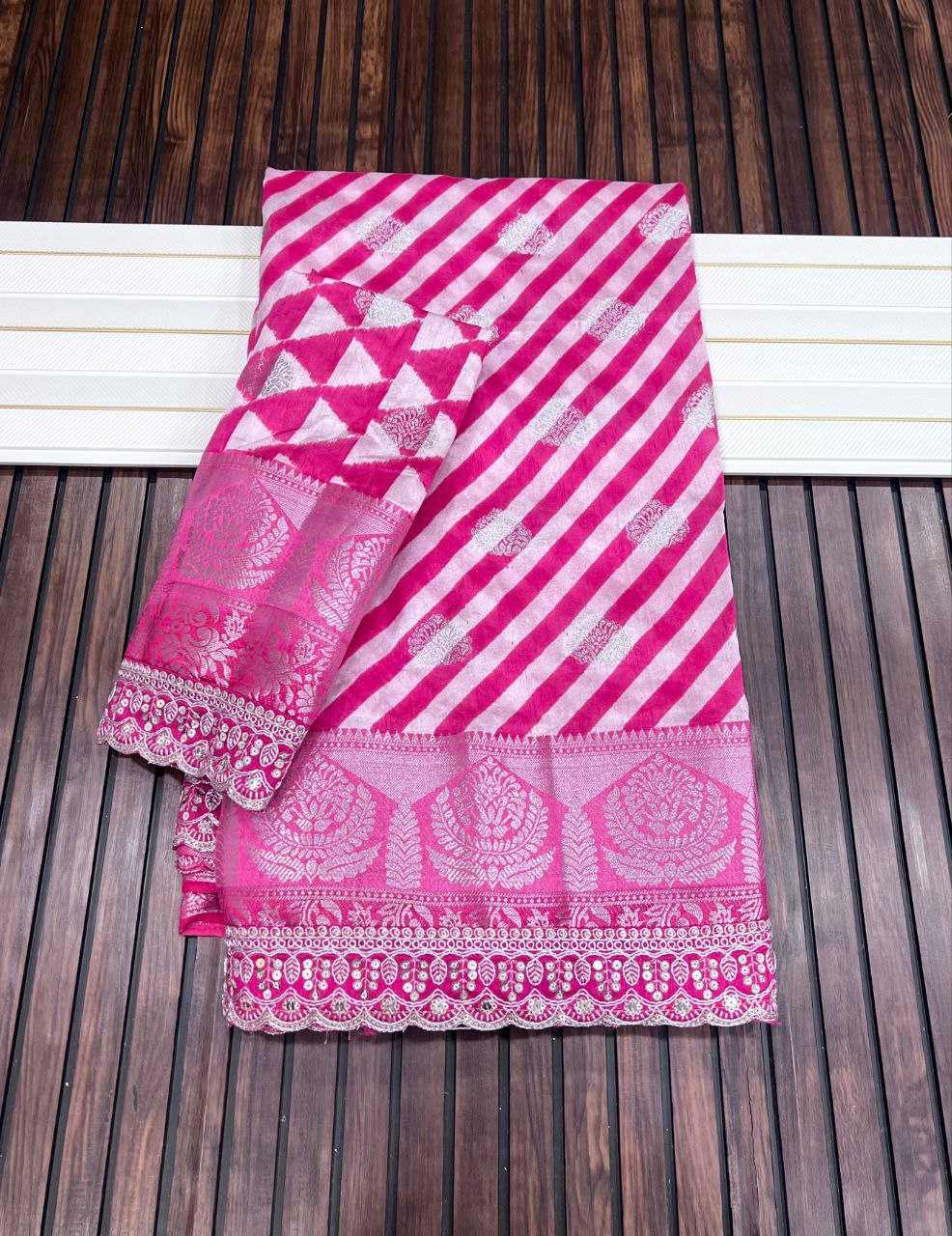 Ynf Silk RIN225 985 Silk Sarees Wholesale Printed Silk Saree Raw Silk Sarees Zari Border Silk Sarees Manufacturer- Kapda Export