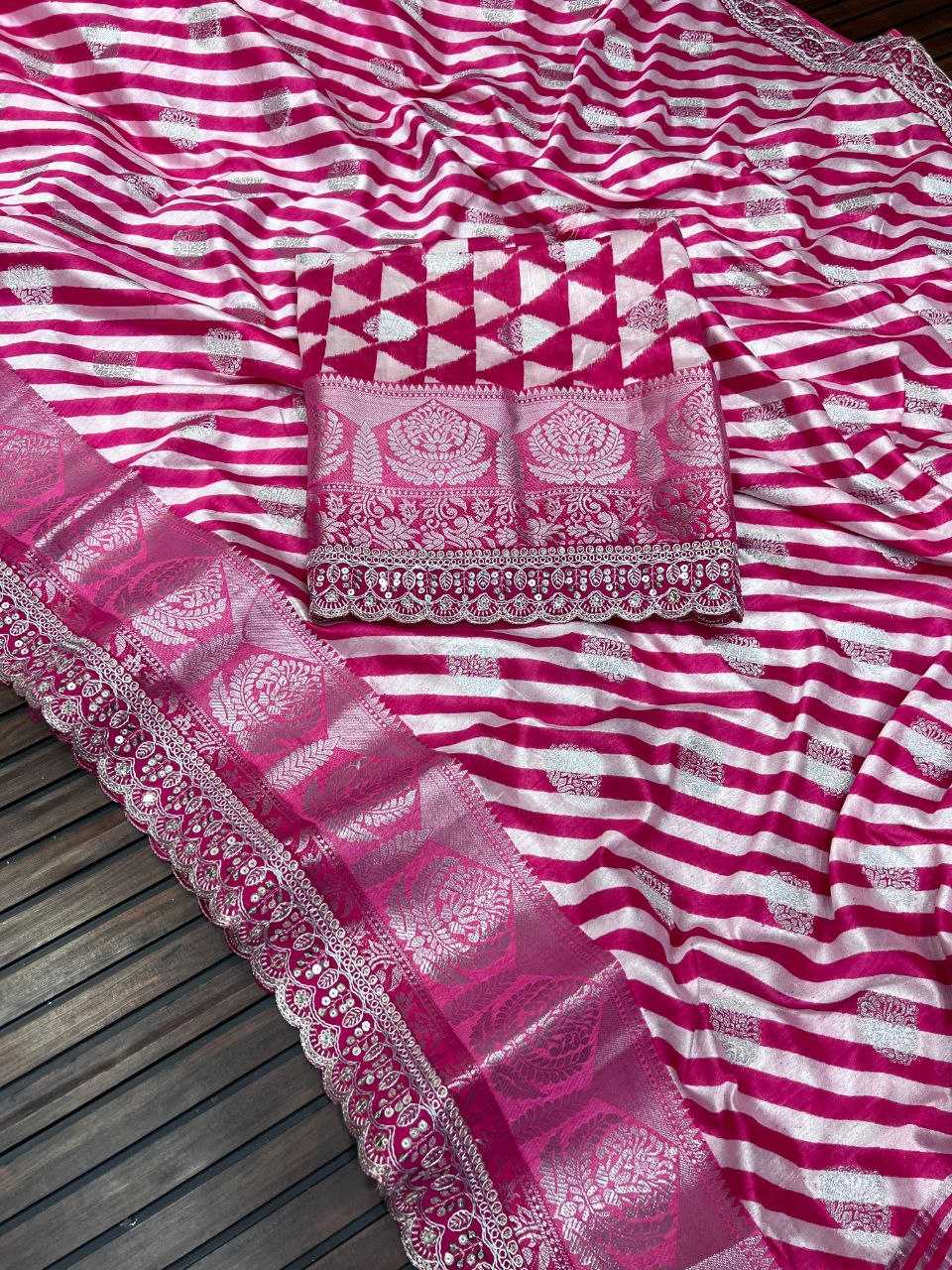 Ynf Silk RIN225 985 Silk Sarees Wholesale Printed Silk Saree Raw Silk Sarees Zari Border Silk Sarees Manufacturer- Kapda Export