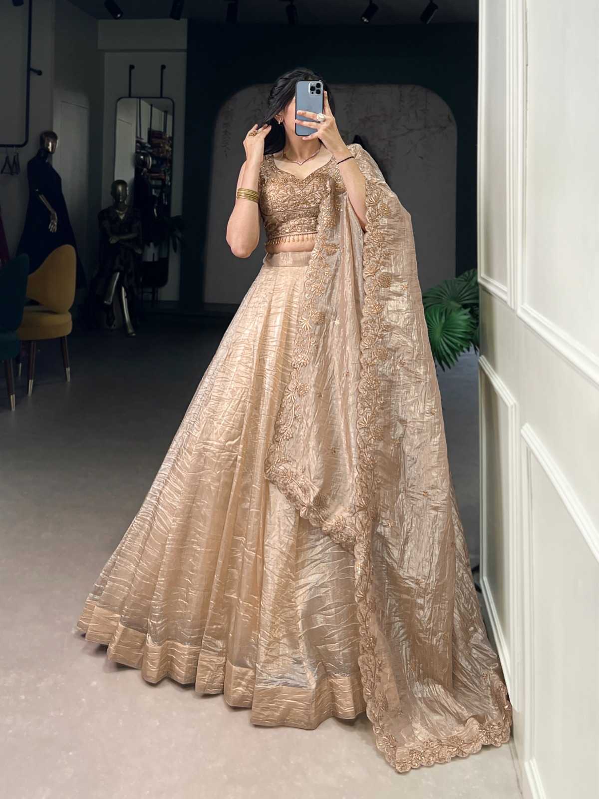 Ynf Soft Gold Crush KESH134 1430 Lehengas Festive Collections Wholesale Designer Lehenga Heavy Lehenga Onam Collections Manufacturer- Kapda Export