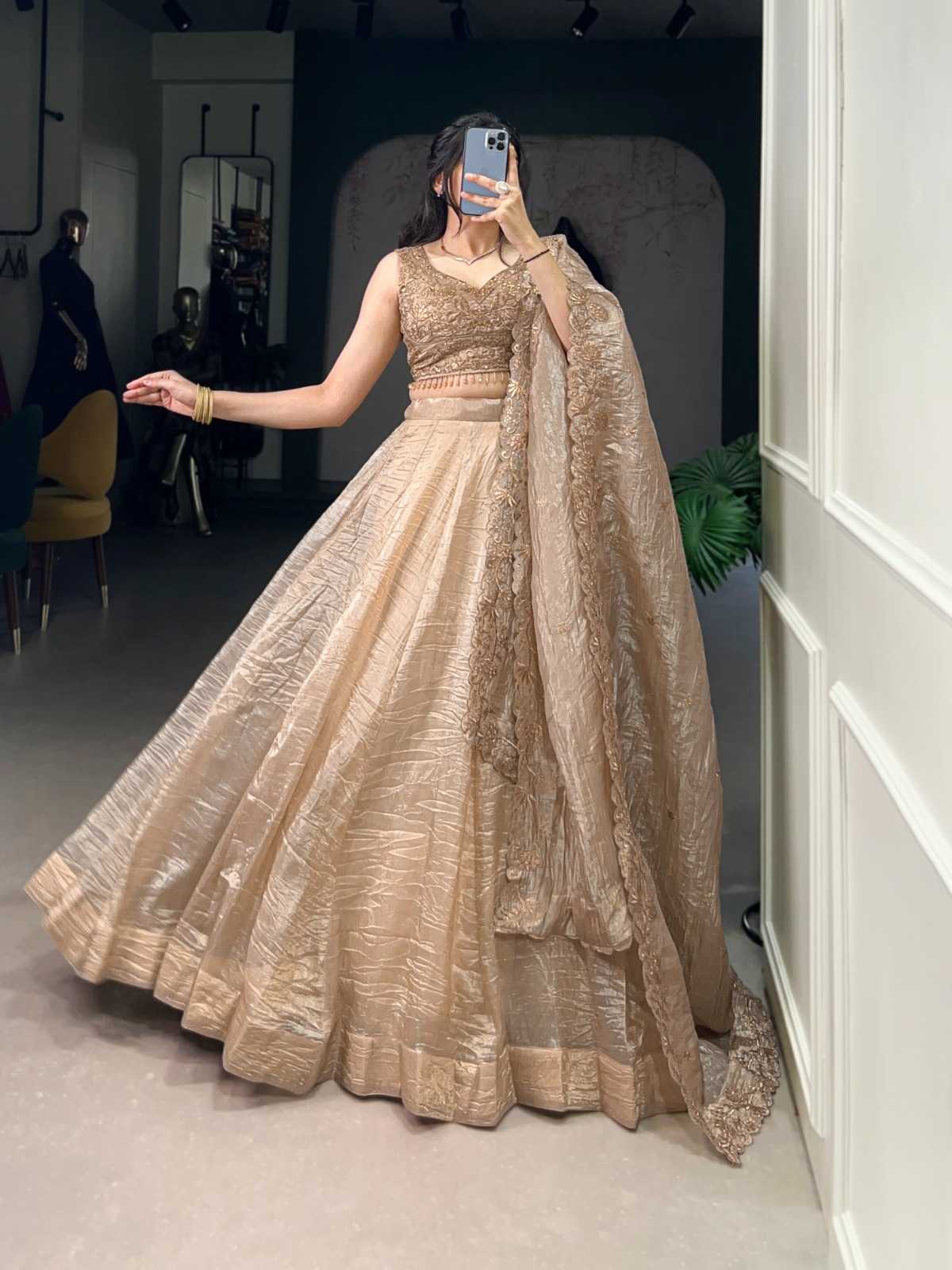 Ynf Soft Gold Crush KESH134 1430 Lehengas Festive Collections Wholesale Designer Lehenga Heavy Lehenga Onam Collections Manufacturer- Kapda Export