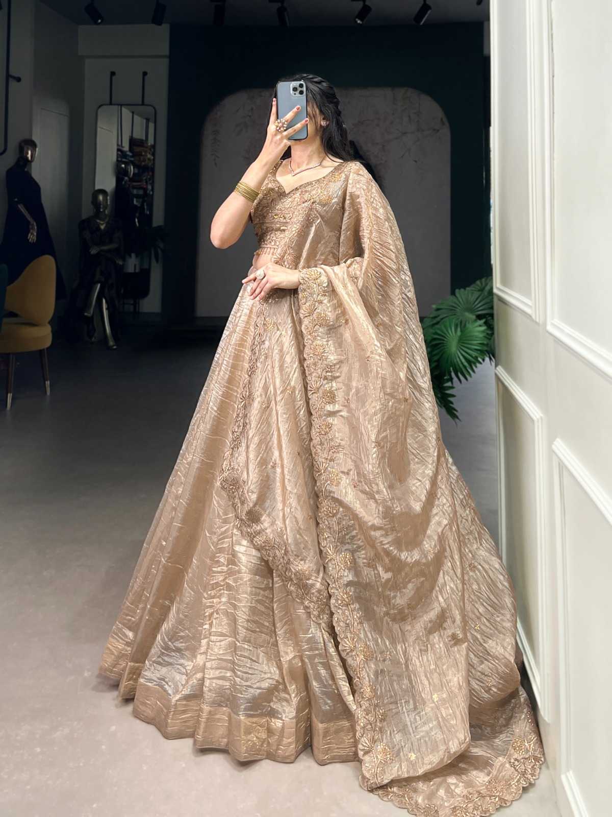 Ynf Soft Gold Crush KESH134 1430 Lehengas Festive Collections Wholesale Designer Lehenga Heavy Lehenga Onam Collections Manufacturer- Kapda Export