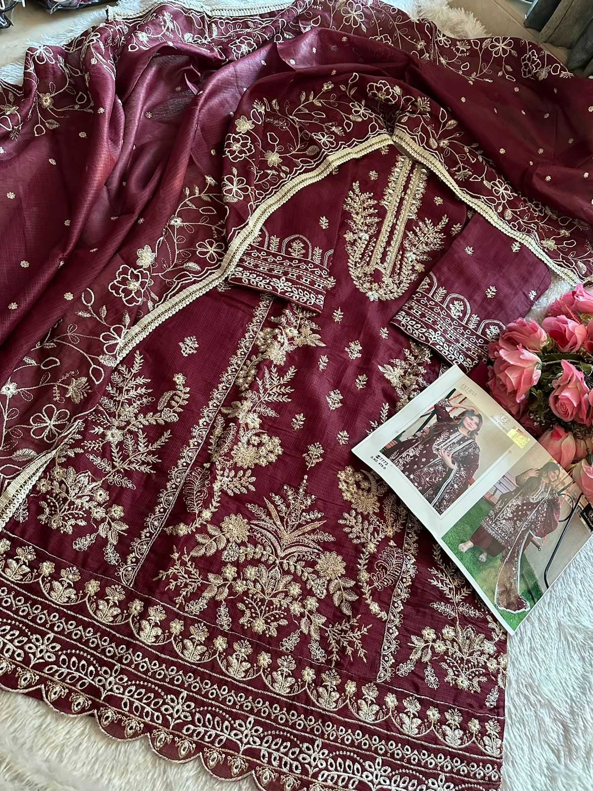 Ynf Soft Kota KESH530 Ziaaz 479 Suits & Dresses Islamic Clothing Wholesale Pakistani Suits Embroidery Suits Semi-Stitched Suits Manufacturer- Kapda Export