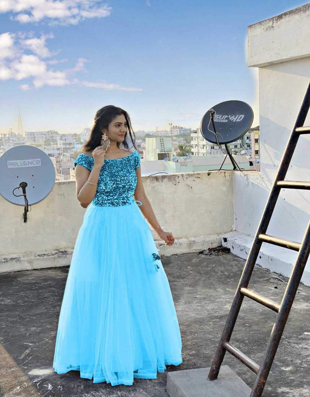 Ynf Soft Net RIN157 PC-2215 Gowns Plus Size Collections Wholesale Fancy Gowns Net Gowns Sequin Gowns Manufacturer- Kapda Export