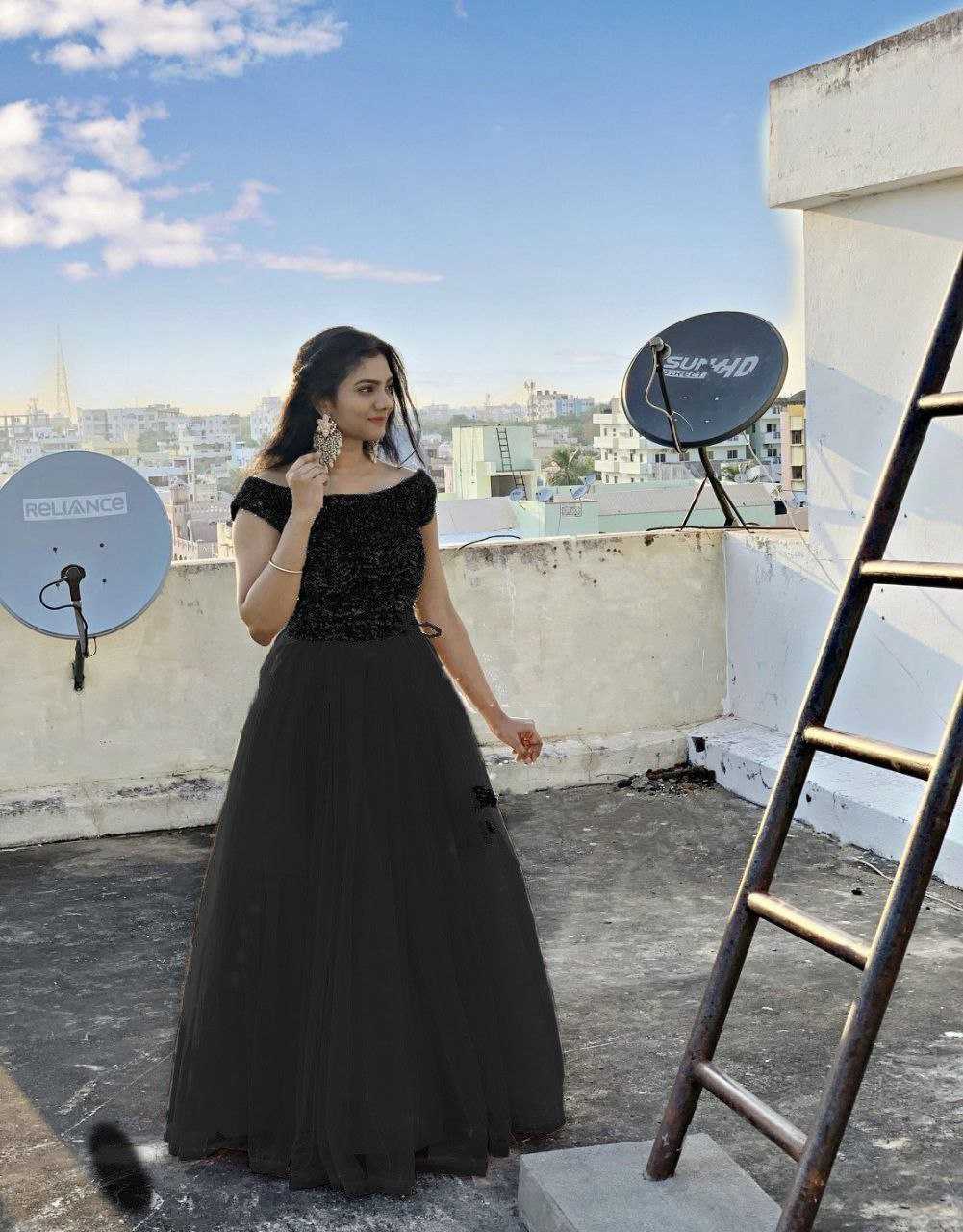 Ynf Soft Net RIN157 PC-2215 Gowns Plus Size Collections Wholesale Fancy Gowns Net Gowns Sequin Gowns Manufacturer- Kapda Export