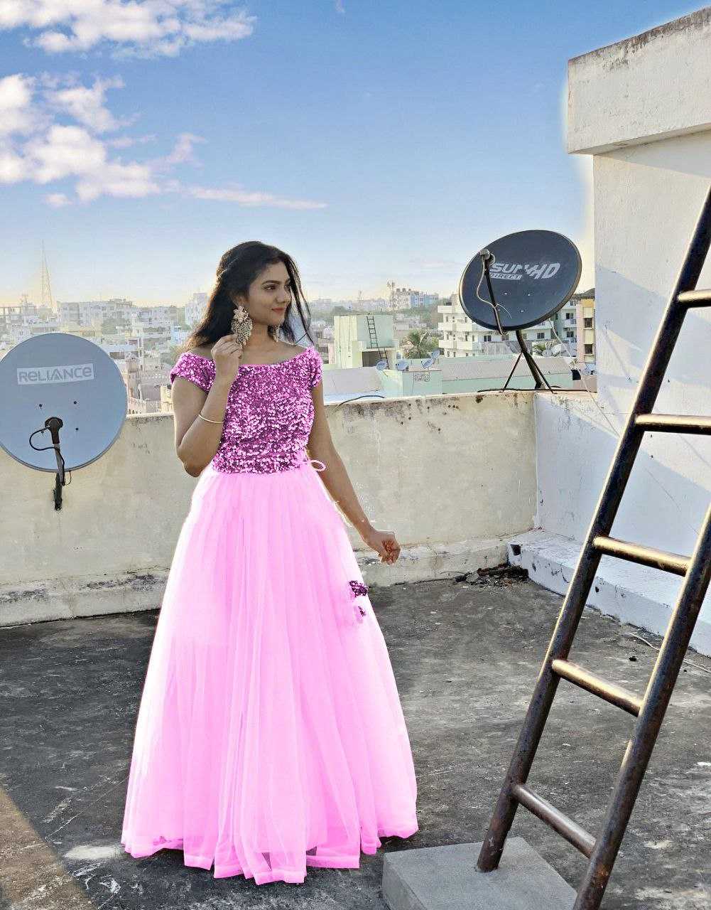 Ynf Soft Net RIN157 PC-2215 Gowns Plus Size Collections Wholesale Fancy Gowns Net Gowns Sequin Gowns Manufacturer- Kapda Export