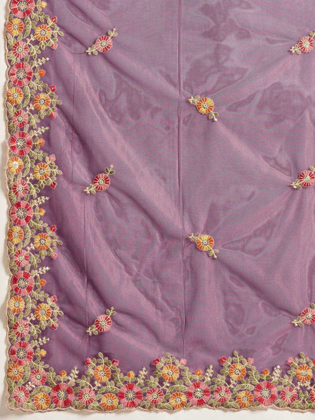 Ynf Soft Net RIN188 Paradise Sarees Wholesale Net Sarees Embroidered Sarees Chikan Sarees Manufacturer- Kapda Export