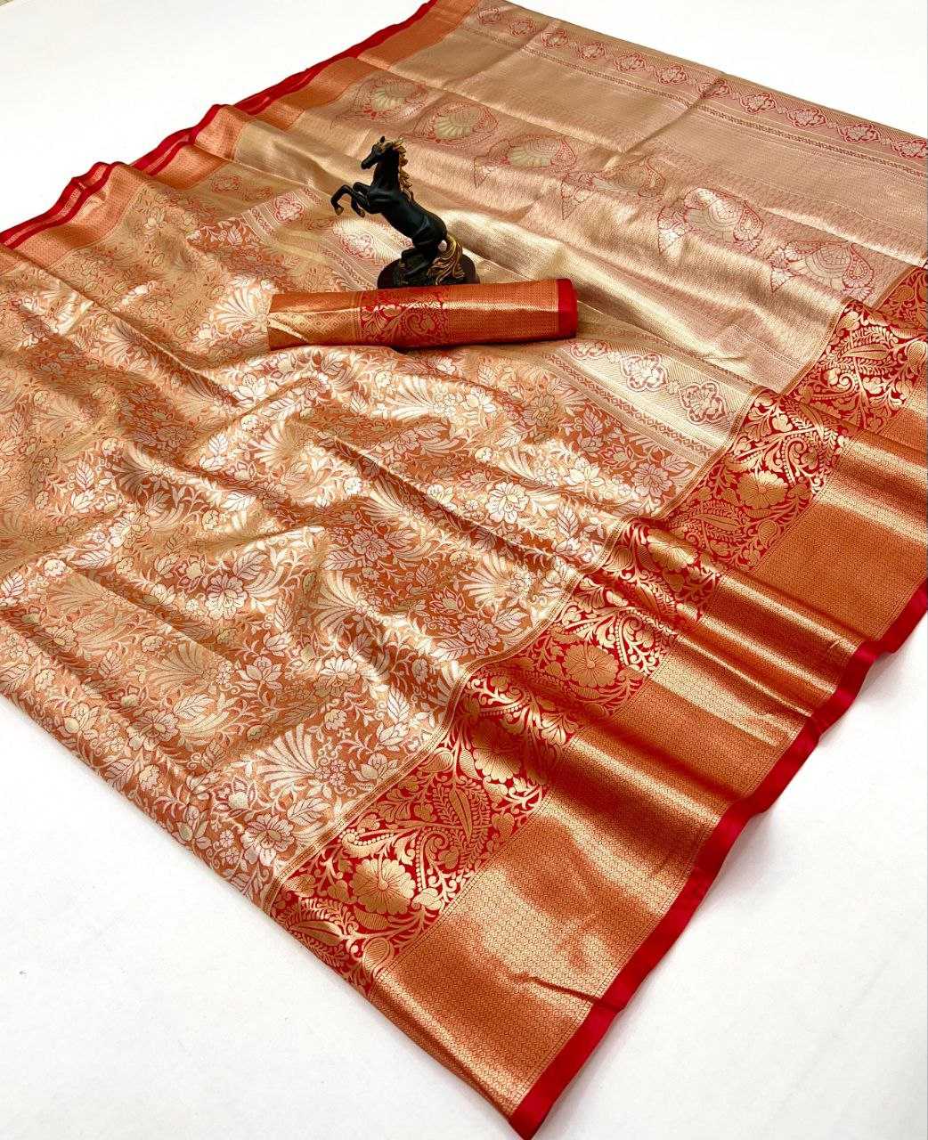 Ynf Soft Silk RIN209 Kanchipuram Silk Sarees Wholesale Fancy Silk Sarees Zari Border Silk Sarees Kanchipuram Silk Sarees Manufacturer- Kapda Export