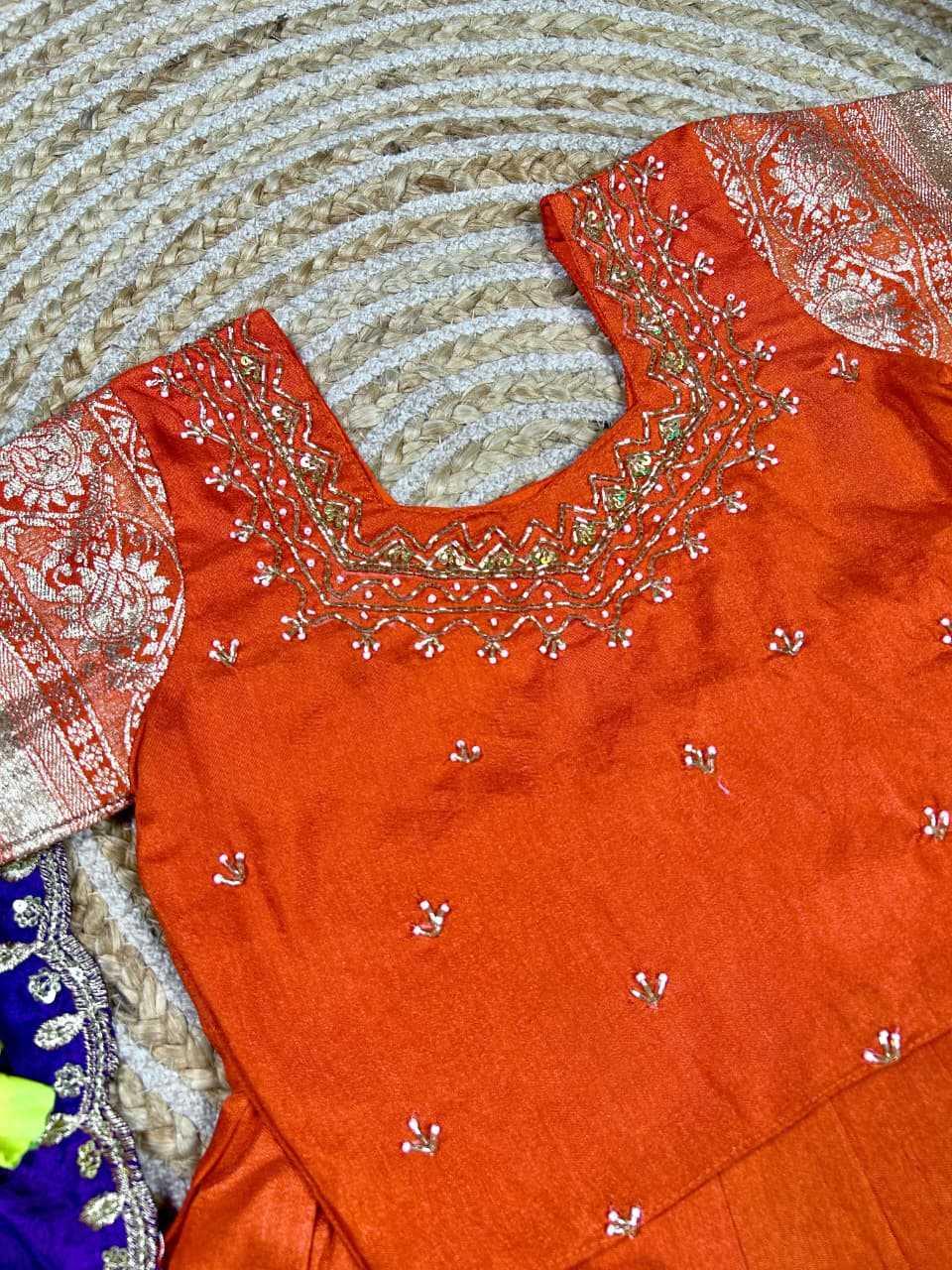 Ynf Tissue Silk KESH505 dazzle Kids Wear Wholesale Kids Ethnic Wear Kids Lehenga Choli Kids Navratri Outfits Manufacturer- Kapda Export
