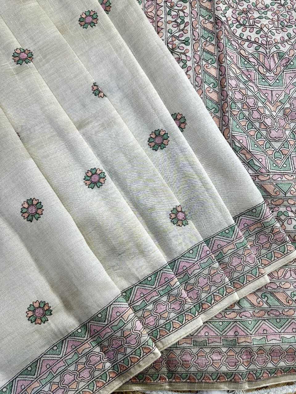 Ynf Tussar Silk KESH488 TRISHA Silk Sarees Wholesale Tussar Silk Sarees Traditional Silk Sarees White Silk Sarees Manufacturer- Kapda Export