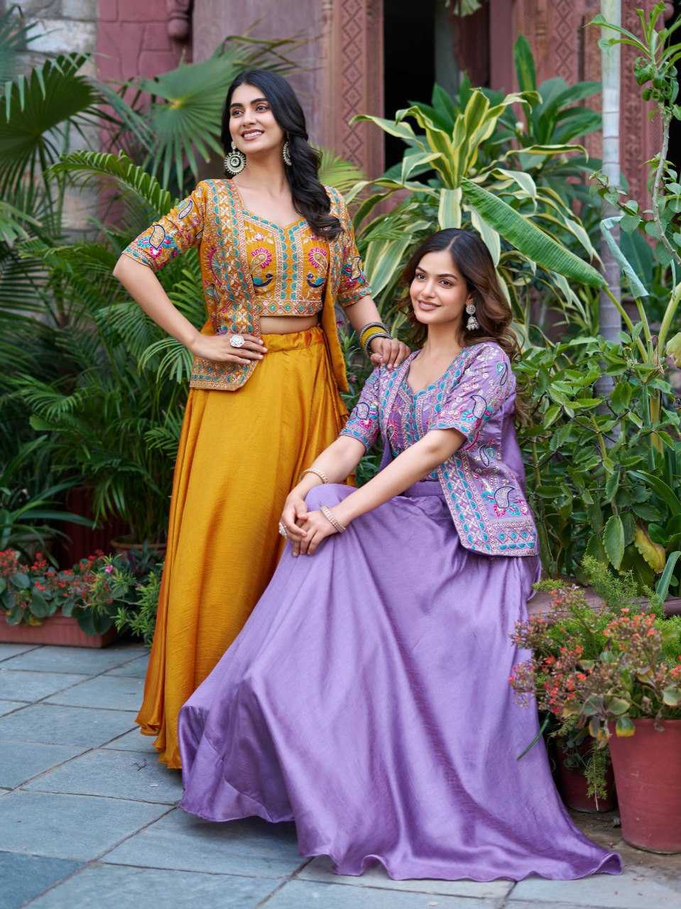 Ynf Vichitra Silk KESH498 142 Lehengas Wholesale Fancy Lehenga Embroidered Lehenga Jacket Style Lehenga Thread Work Lehenga Manufacturer- Kapda Export