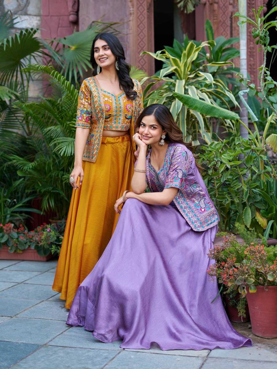 Ynf Vichitra Silk KESH498 142 Lehengas Wholesale Fancy Lehenga Embroidered Lehenga Jacket Style Lehenga Thread Work Lehenga Manufacturer- Kapda Export