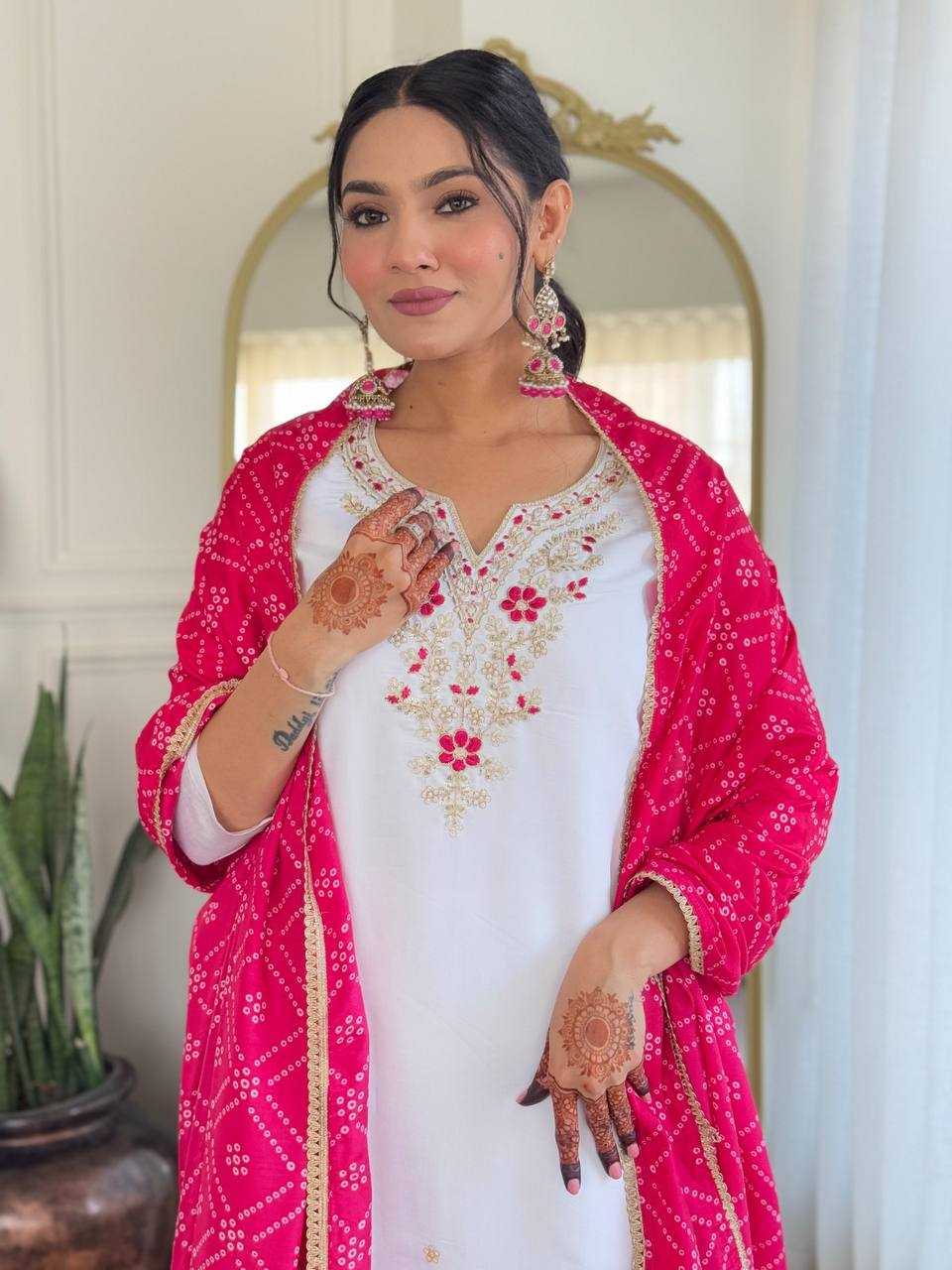 Ynf Viscose RIN131 646 Suits & Dresses Wholesale Embroidery Suits Party wear suits White Salwar Suit Manufacturer- Kapda Export