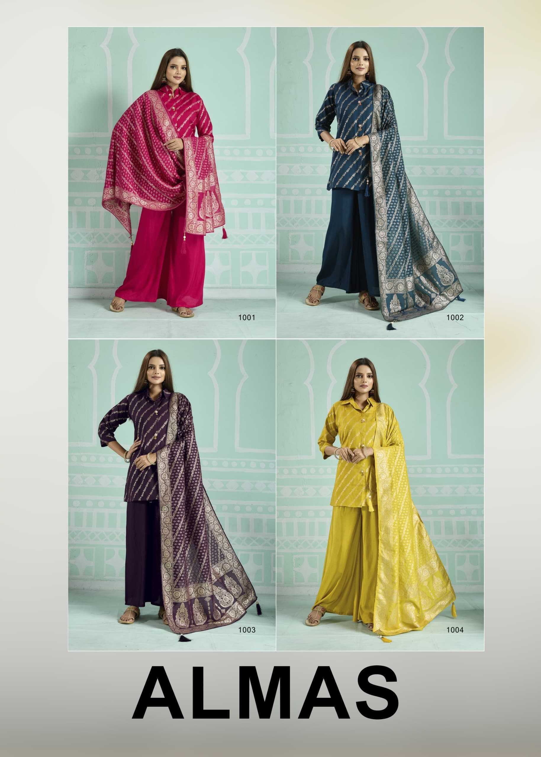 Ynf Viscose RIN190 Almas VOLUME - 01 Setwise Collections Wholesale Kurtis Catalogs Manufacturer- Kapda Export