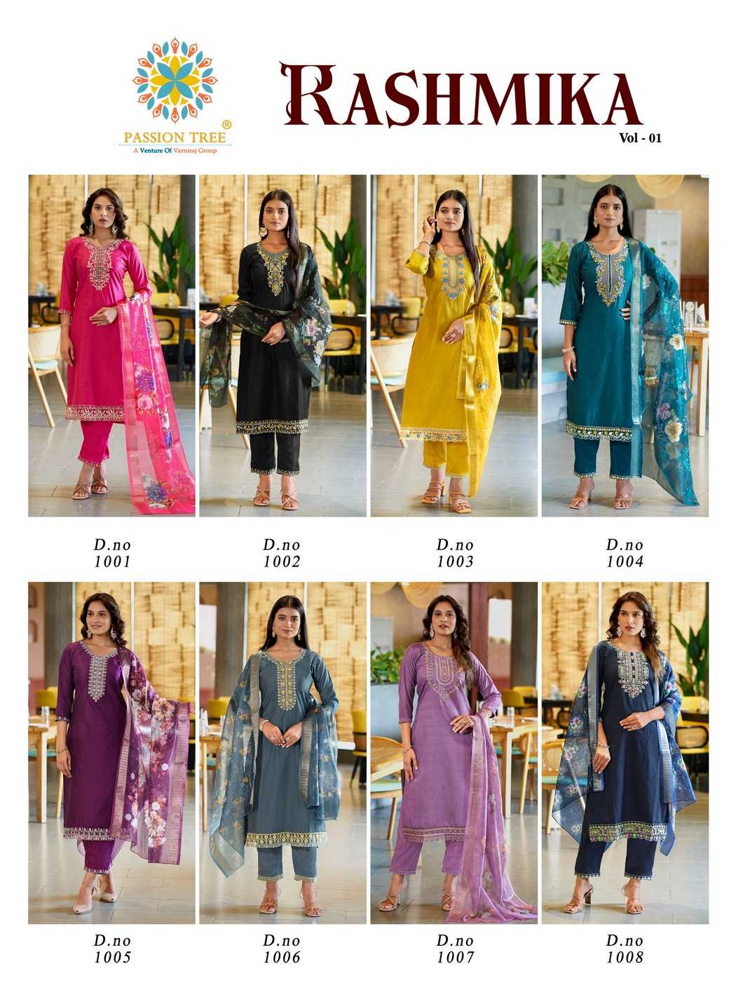 Ynf Viscose RIN190 PASSION TREE RASHMIKA VOL.1 Setwise Collections Wholesale Kurtis Catalogs Manufacturer- Kapda Export