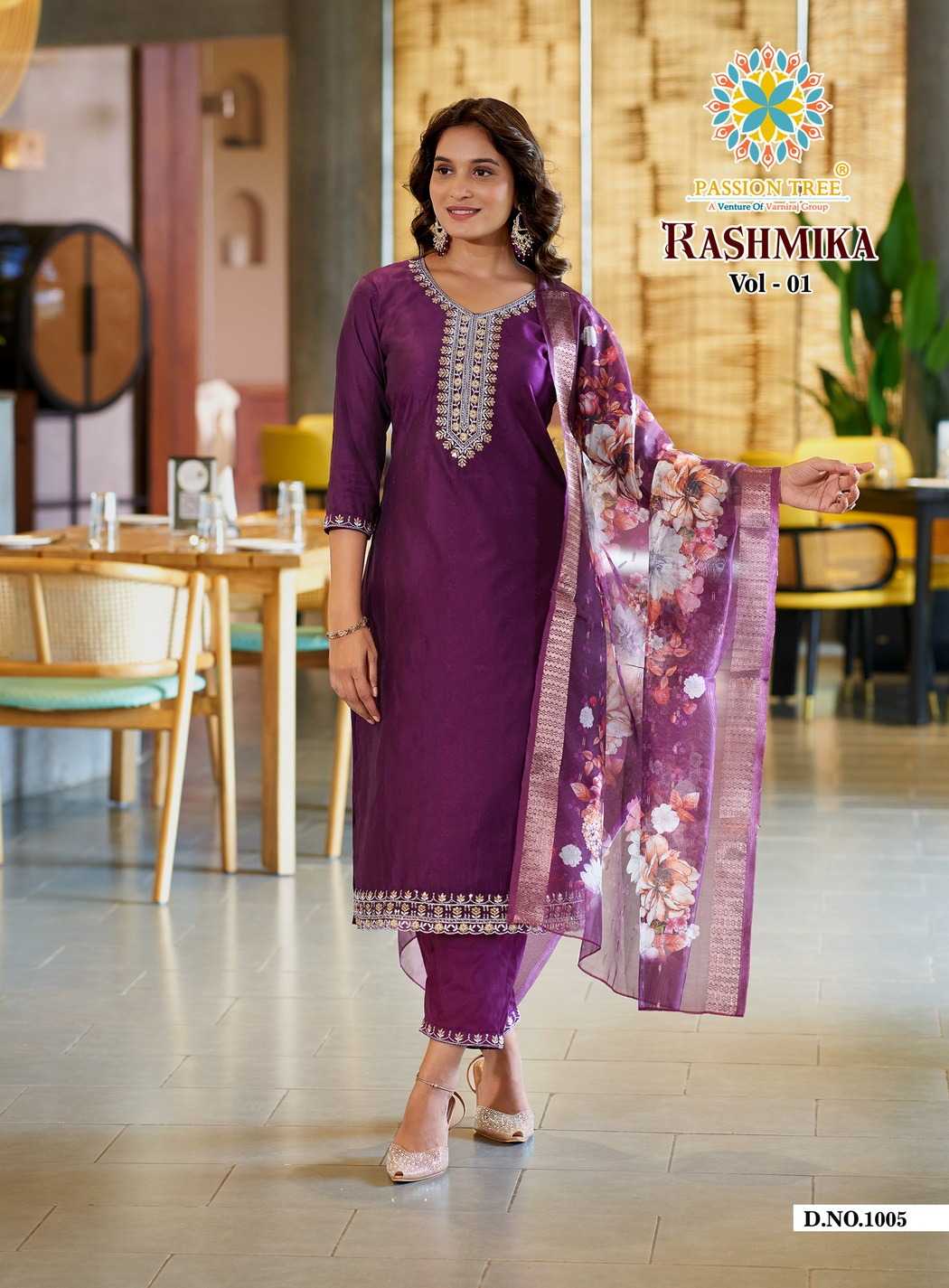 Ynf Viscose RIN190 PASSION TREE RASHMIKA VOL.1 Setwise Collections Wholesale Kurtis Catalogs Manufacturer- Kapda Export