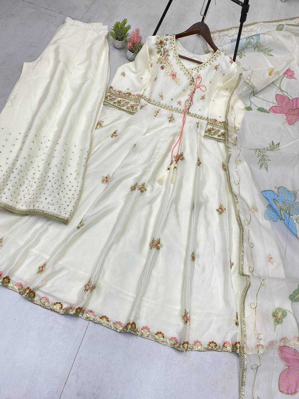 Ynf Chikan RIN141 2018 Gowns Wedding Collections Wholesale Party Wear Gowns Sequin Gowns Sangeet Outfits Manufacturer- Kapda Export