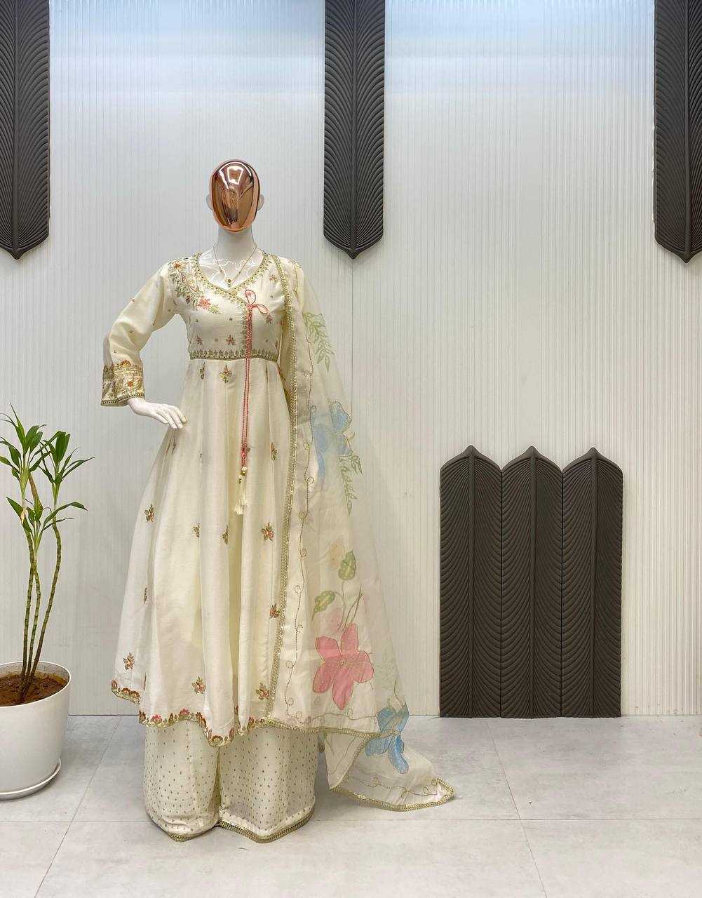 Ynf Chikan RIN141 2018 Gowns Wedding Collections Wholesale Party Wear Gowns Sequin Gowns Sangeet Outfits Manufacturer- Kapda Export