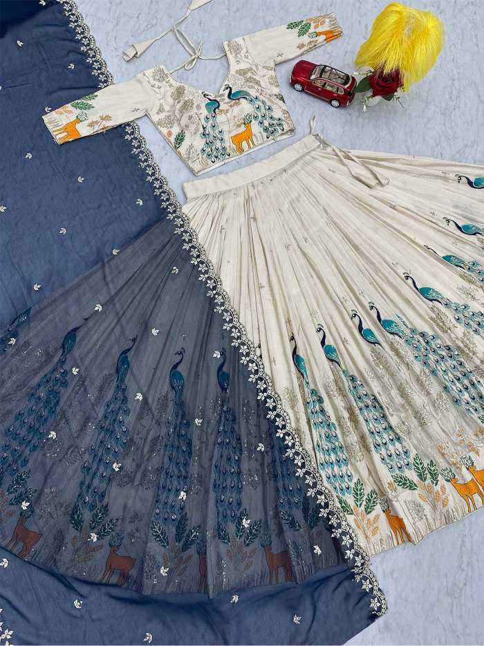 Ynf Chinon KESH334 Deer Lehengas Wedding Collections Wholesale Fancy Lehenga Designer Lehenga Choli Sangeet Outfits Manufacturer- Kapda Export