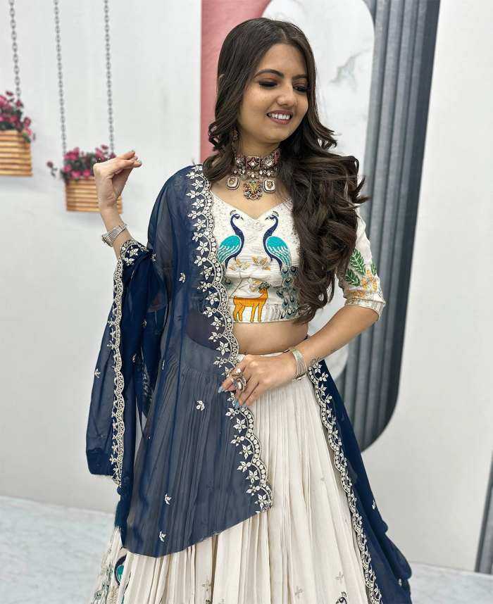 Ynf Chinon KESH334 Deer Lehengas Wedding Collections Wholesale Fancy Lehenga Designer Lehenga Choli Sangeet Outfits Manufacturer- Kapda Export