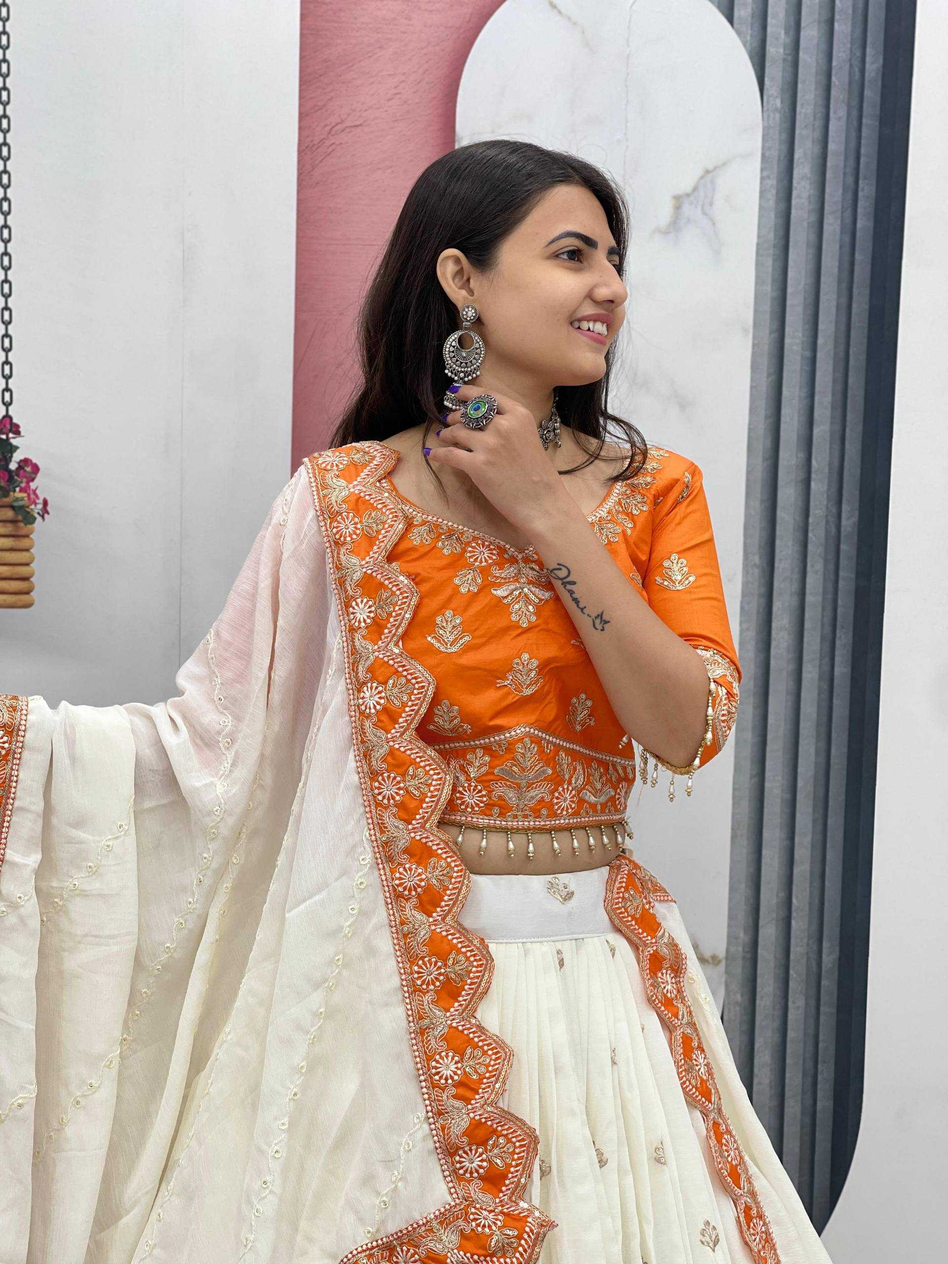 Ynf Chinon KESH497 290 Lehengas Wholesale Embroidered Lehenga Heavy Lehenga Sequins Lehenga Manufacturer- Kapda Export