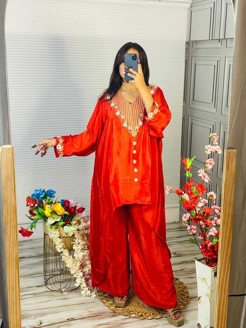 Ynf Chinon KESH531 1058 Suits & Dresses Wholesale Palazzo Suit Party wear suits Kaftan Dresses Manufacturer- Kapda Export