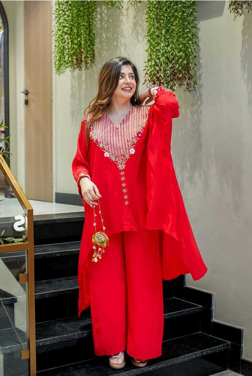 Ynf Chinon KESH531 1058 Suits & Dresses Wholesale Palazzo Suit Party wear suits Kaftan Dresses Manufacturer- Kapda Export