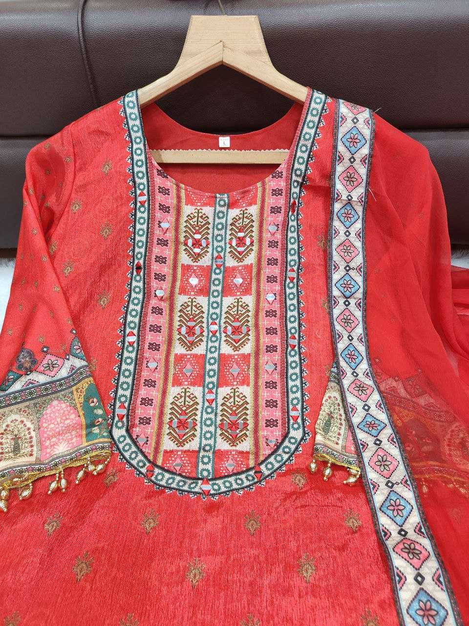 Ynf Chinon KESH625 SHER Suits & Dresses Islamic Clothing Wholesale Pakistani Suits Printed Suits Red Salwar Suit Manufacturer- Kapda Export